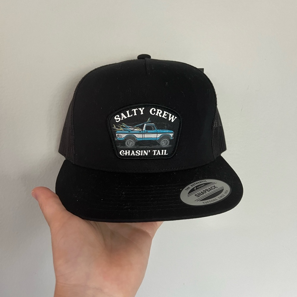Salty Crew Black Snapback Cap